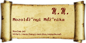 Mozolányi Mónika névjegykártya